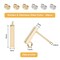 40 Pieces Hypoallergenic Stud Earring with Loop Rectangle Earring with Ear Nut 0.8mm Pin Stainless Steel Earring Posts for DIY Earrings Jewelry Making